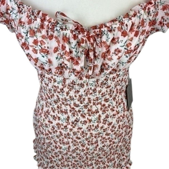 J for Justify Floral Ruched Mini Dress Size Large NWT - Picture 3 of 8